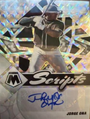 Jorge Ona #SC-JO 2022 Panini Mosaic Scripts Autographs Baseball