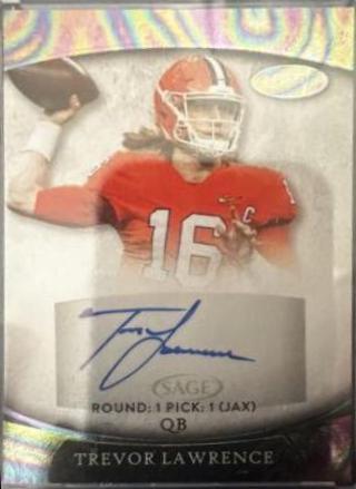 Trevor Lawrence #ASP-66 Football Cards 2021 Sage Aspire Autographs