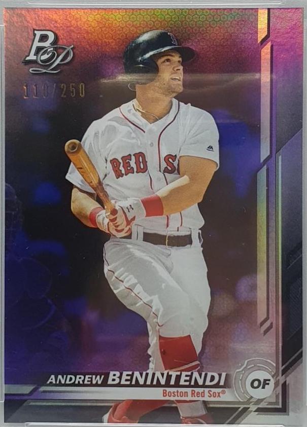 2019 BOWMAN PLATINUM 75 ANDREW BENINTENDI PURPLE PSA 10 #75 Baseball Cards 2019 Bowman Platinum