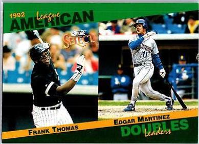 Frank Thomas, Edgar Martinez #13 Baseball Cards 1993 Score Select Stat Leaders