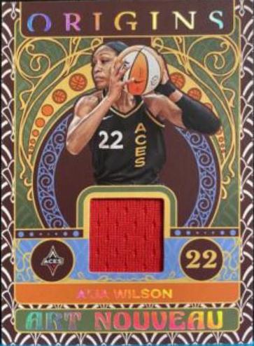 A'ja Wilson #AN-AJW Basketball Cards 2023 Panini Origins WNBA Art Nouveau Memorabilia