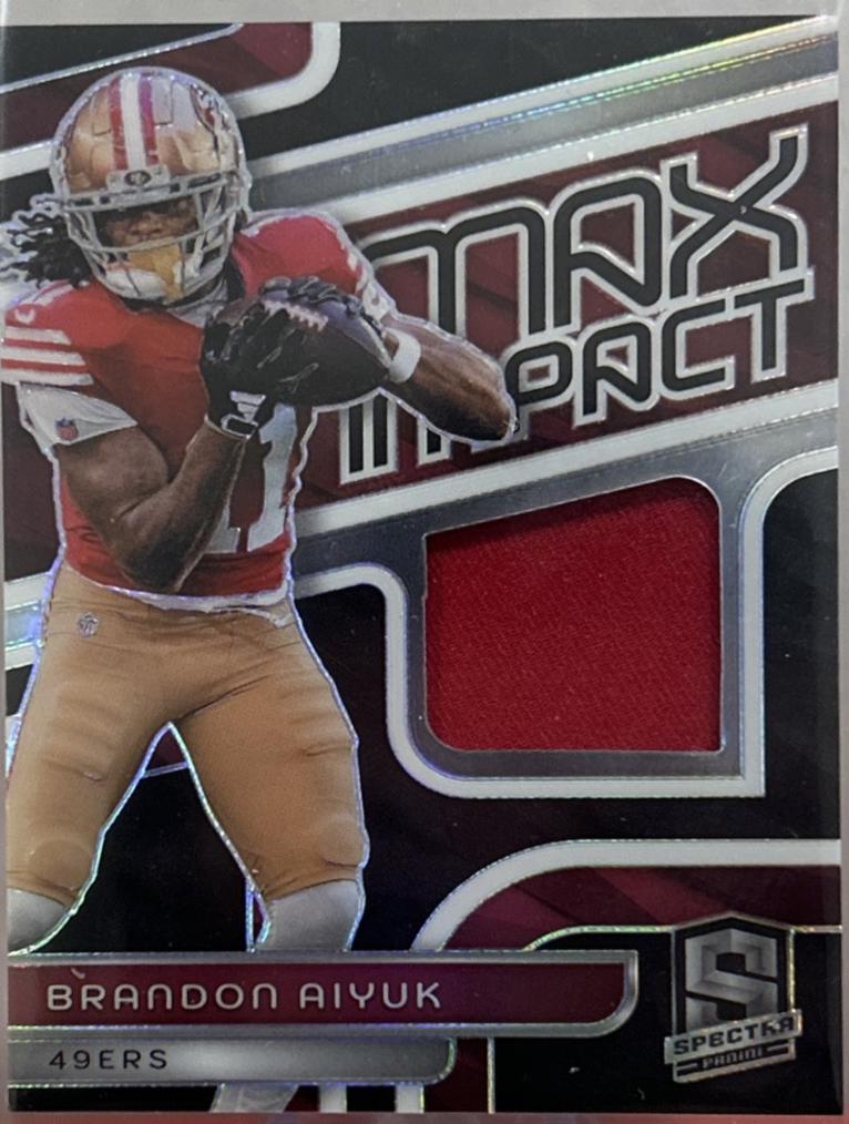 Brandon Aiyuk #MI-BAK Football Cards 2024 Panini Spectra Max Impact