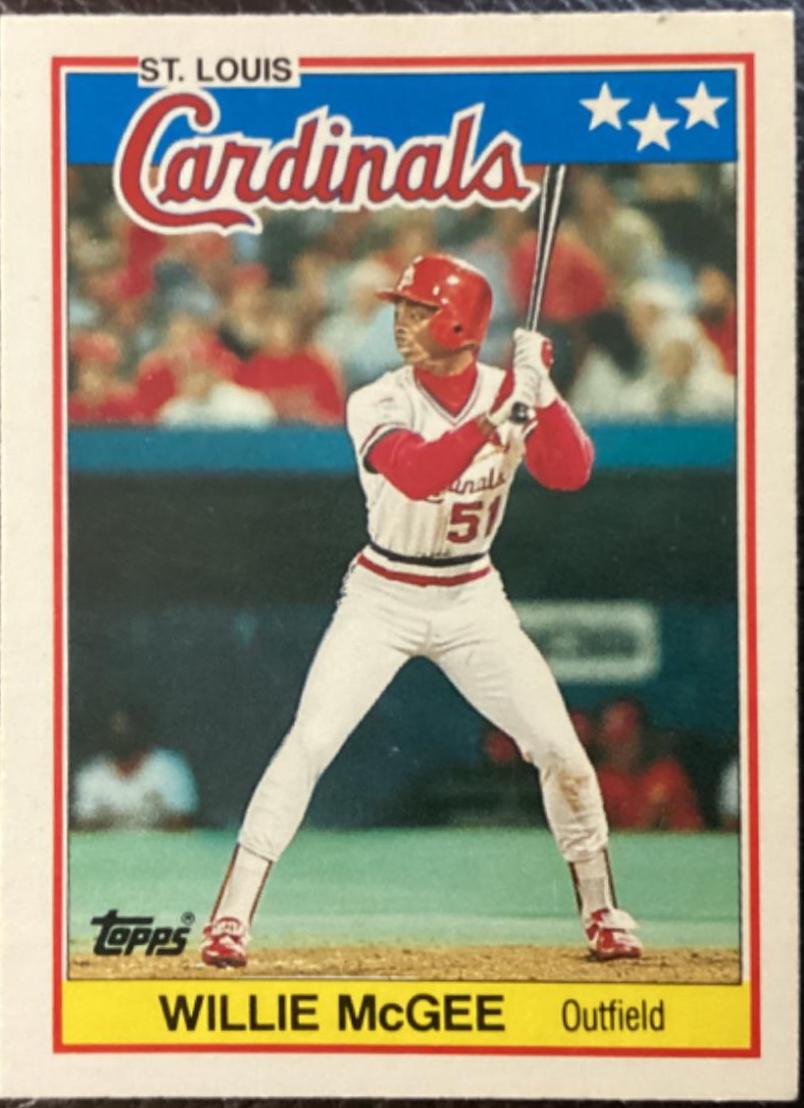Willie McGee #46 Baseball Cards 1988 Topps American