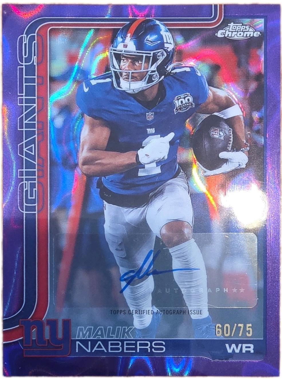 Malik Nabers [Purple Lava Refractor] #BA-MN