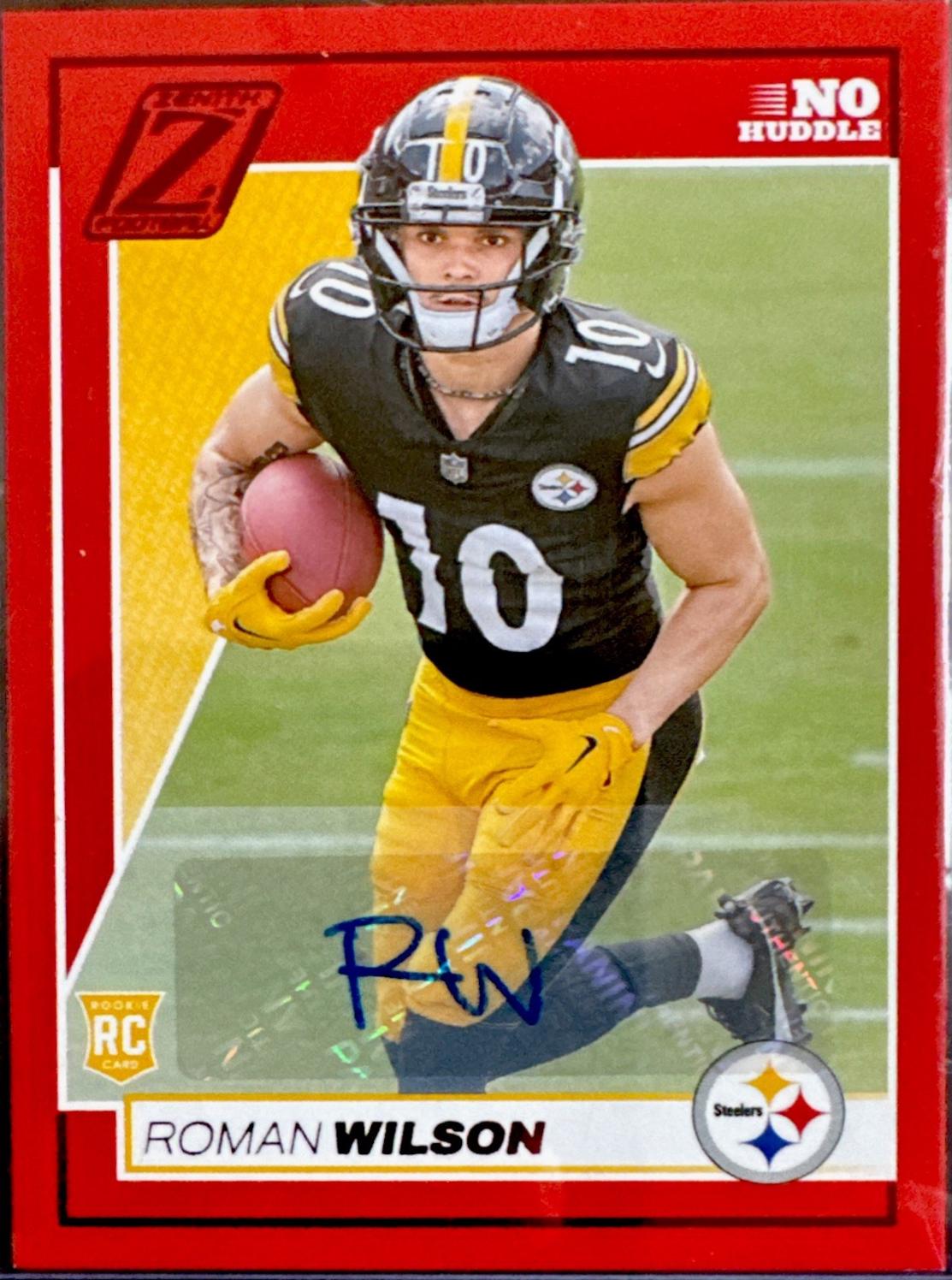 Roman Wilson #185 2024 Panini Zenith Autograph Football