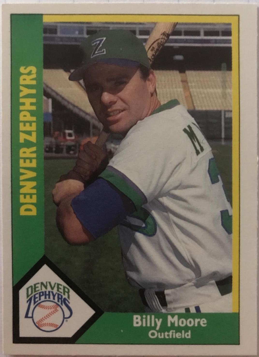 Billy Moore #11 Baseball Cards 1990 CMC Denver Zephyrs