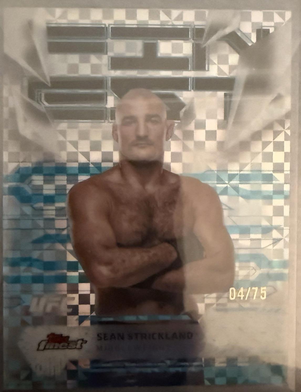 Sean Strickland [Blue Checkerboard Refractor] #196