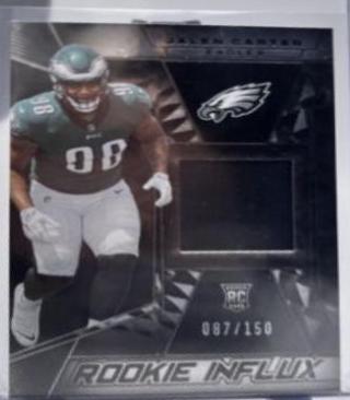 Jalen Carter #RI-13 Football Cards 2023 Panini Black Rookie Influx Memorabilia