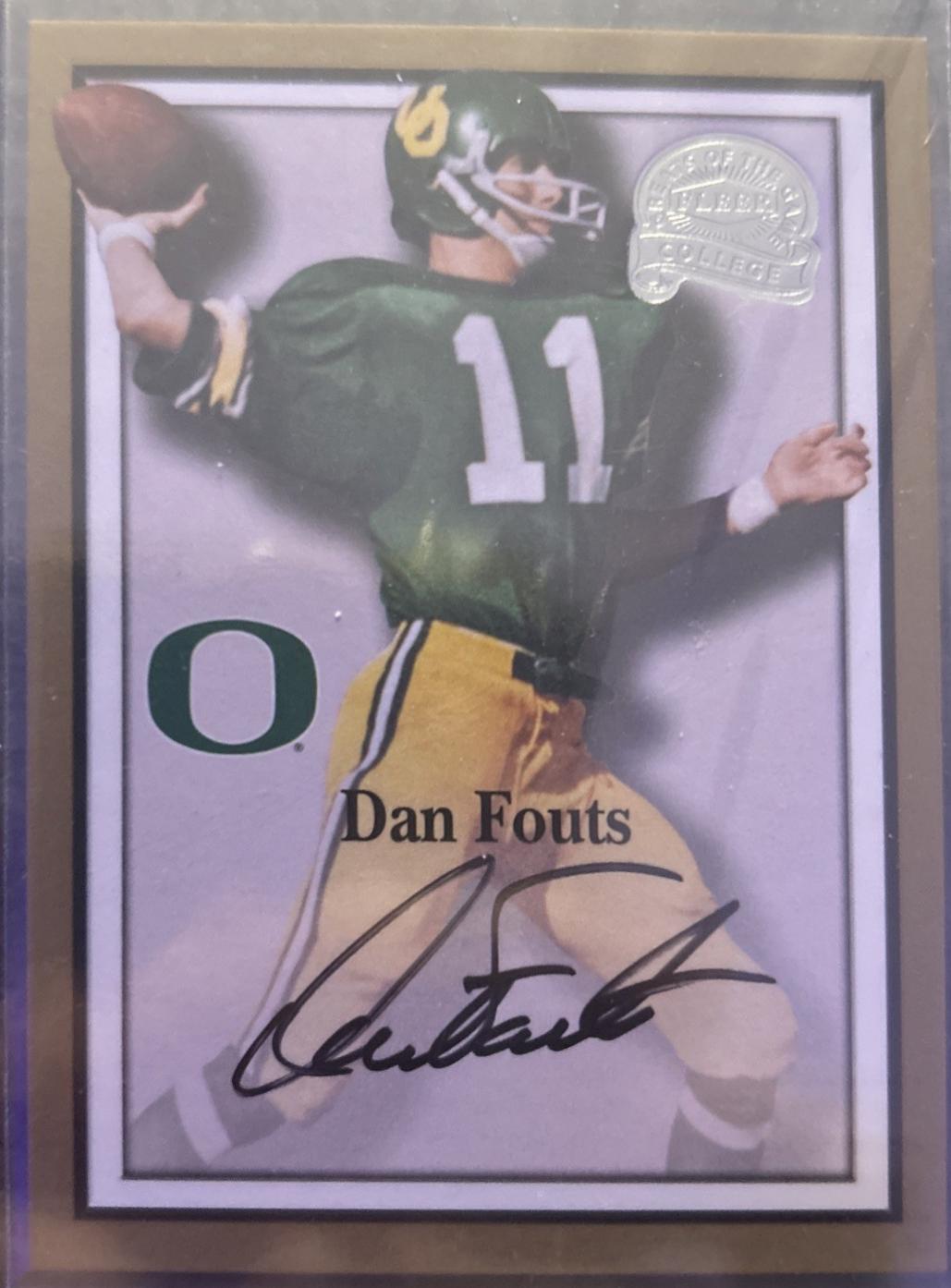Dan Fouts #MG-40 2013 Fleer Retro Greats Of The Game Autograph Football
