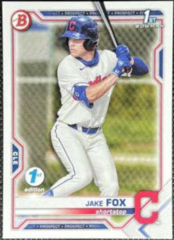 Jake Fox #BD-102 Baseball Cards 2021 Bowman Draft 1st Edition