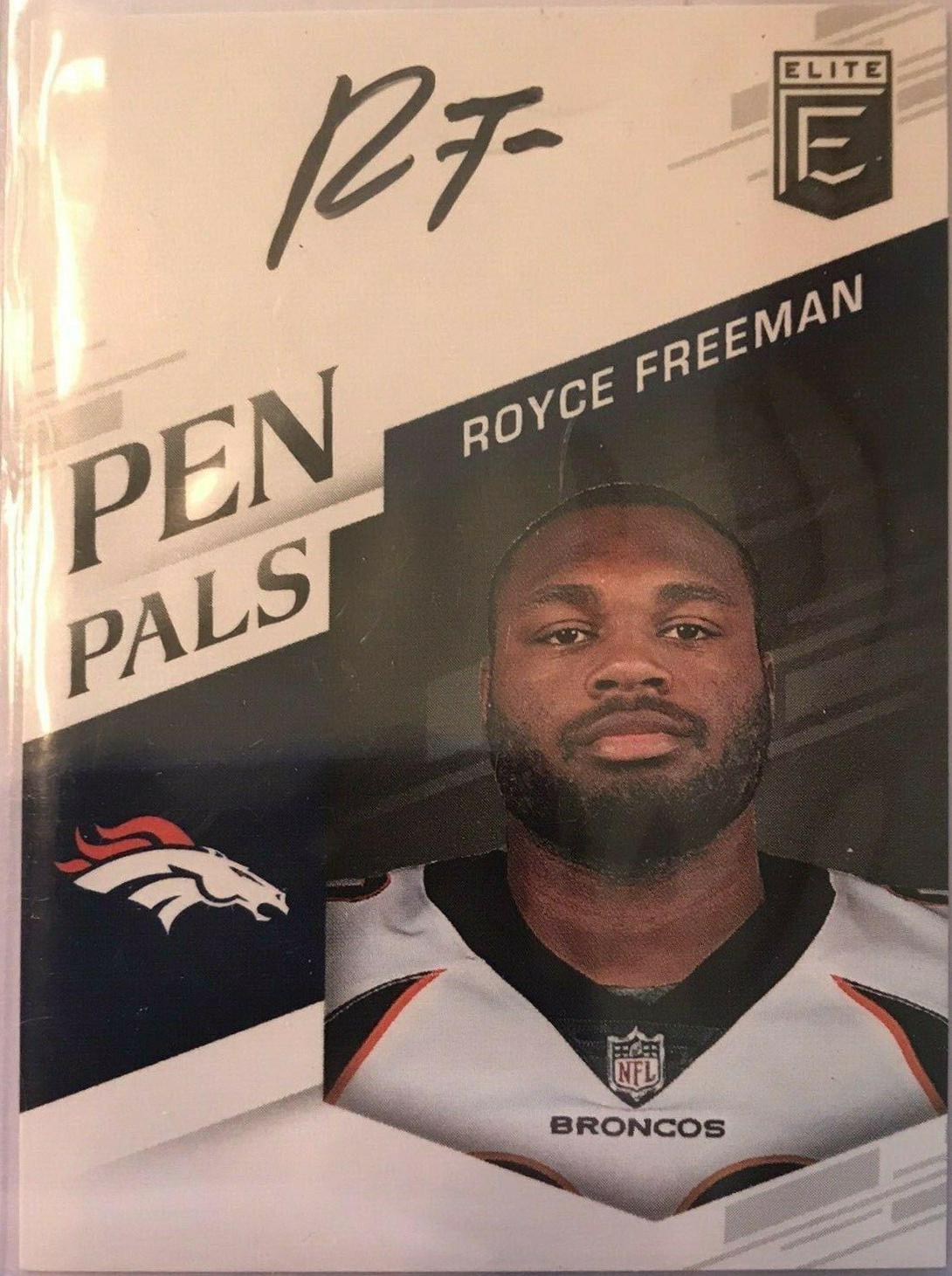 Royce Freeman Football Cards 2018 Panini Donruss Elite Pen Pals