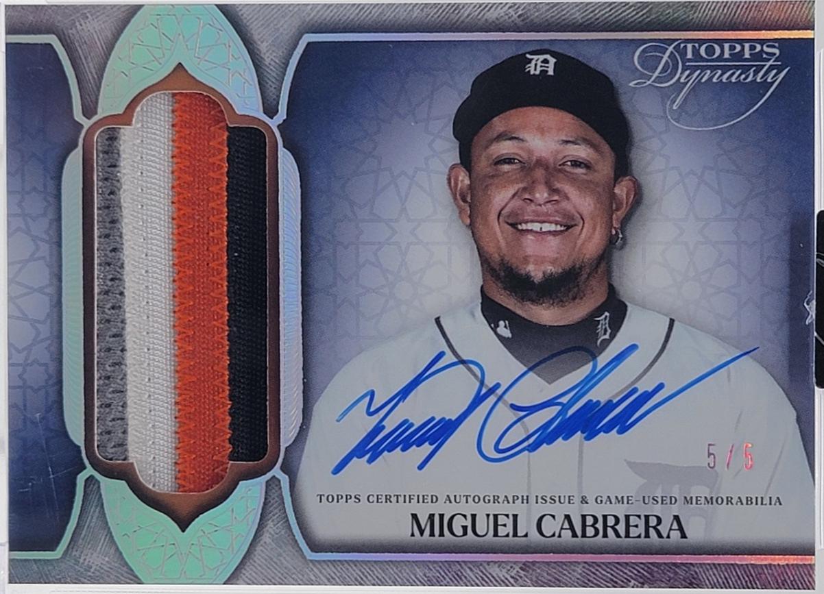 Miguel Cabrera #DAP-MC5 2025 Topps Dynasty Autograph Patch Baseball