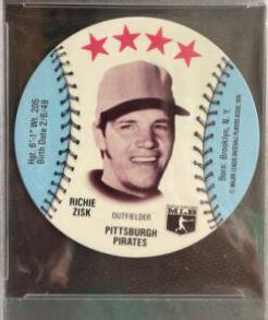 Richie Zisk Baseball Cards 1976 Buckmans Discs