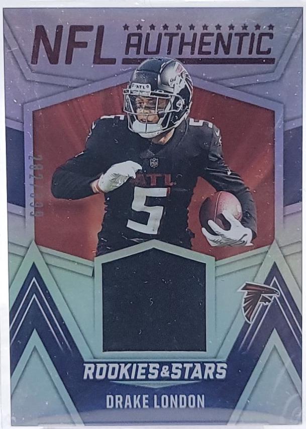 Drake London #NA-DL Football Cards 2023 Panini Rookies & Stars NFL Authentic