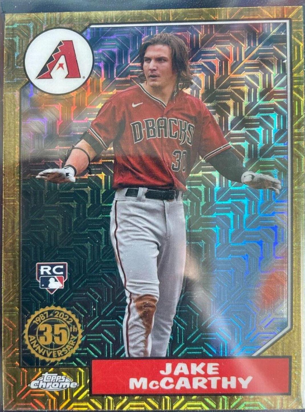 Jake McCarthy #T87C2-53 Baseball Cards 2022 Topps Silver Pack 1987 Chrome Series 2