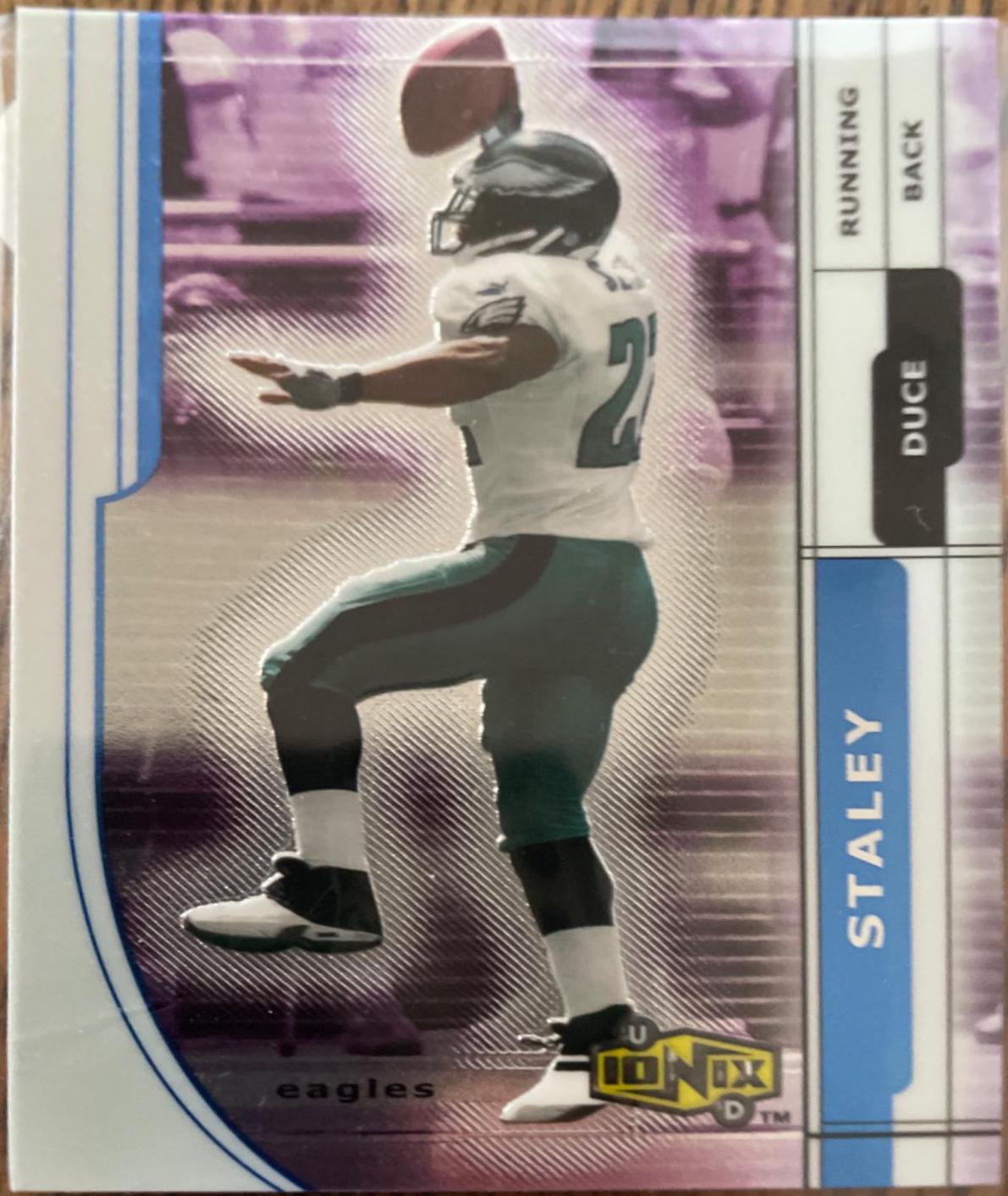 Duce Staley #43 Football Cards 2000 Upper Deck Ionix