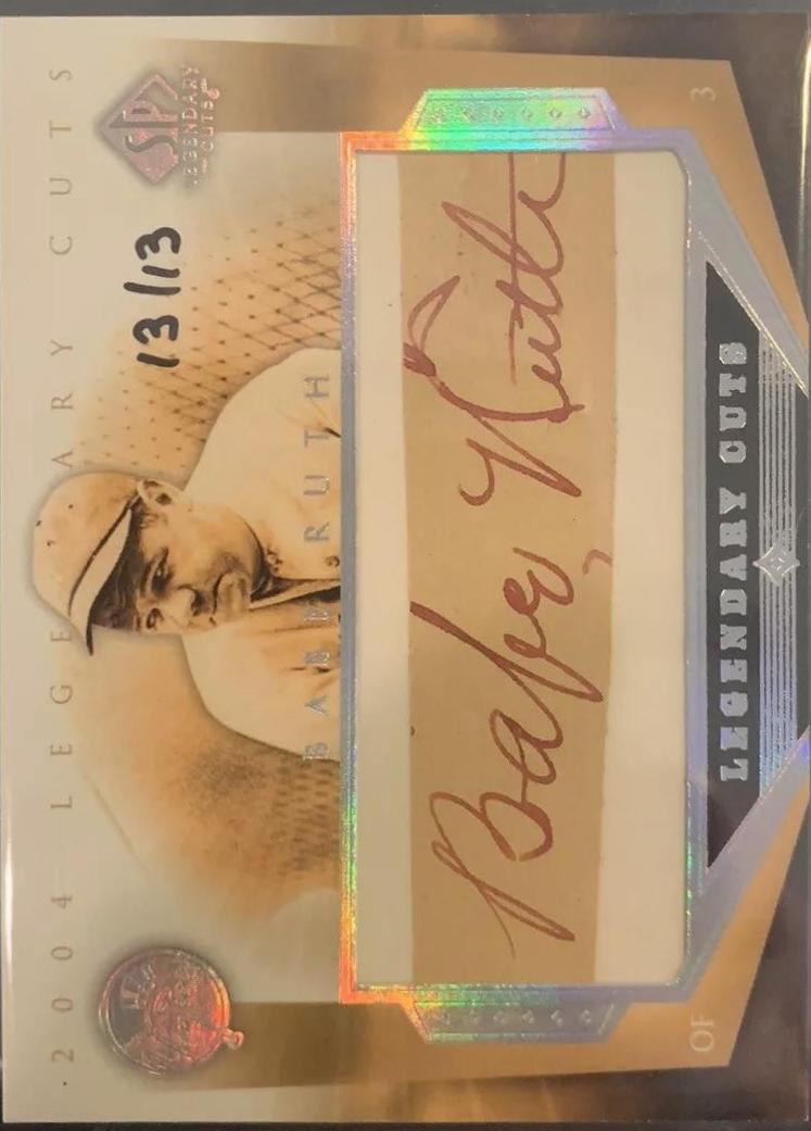 Babe Ruth #BR Baseball Cards 2004 SP Legendary Cuts