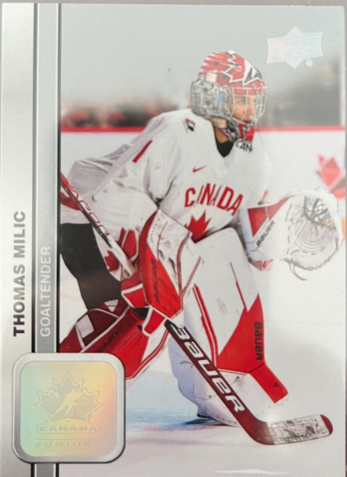 Thomas Milic #1 Hockey Cards 2023 Upper Deck Team Canada Juniors