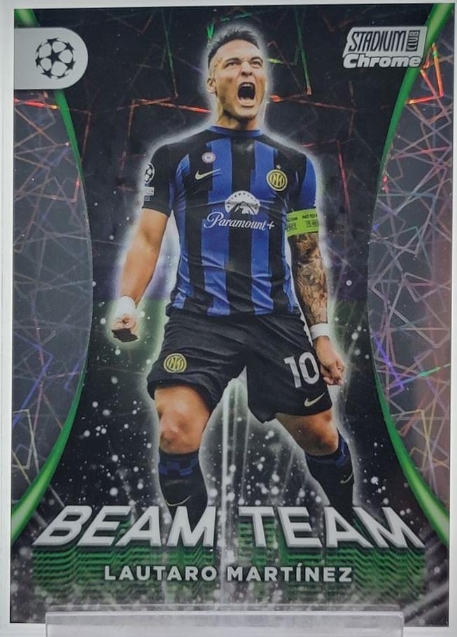 Lautaro Martinez #BT-LM Soccer Cards 2023 Topps Stadium Club Chrome UEFA Beam Team
