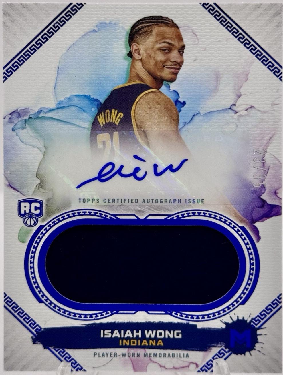 Isaiah Wong [Ultramarine Blue Rookie Relic Autograph] #104