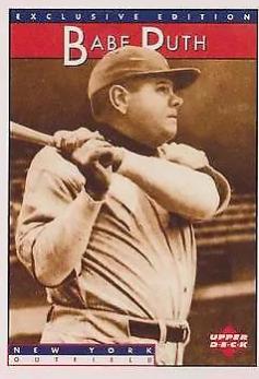 Babe Ruth #3 Baseball Cards 1995 Upper Deck Sonic Heroes of Baseball