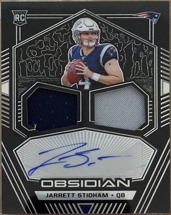 Jarrett Stidham #RJI-JST Football Cards 2019 Panini Obsidian Rookie Jersey Autos