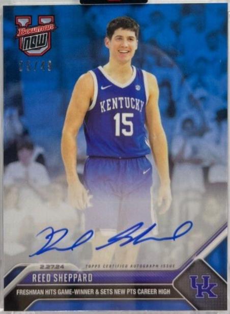 Reed Sheppard #58B 2023 Bowman U Now Basketball