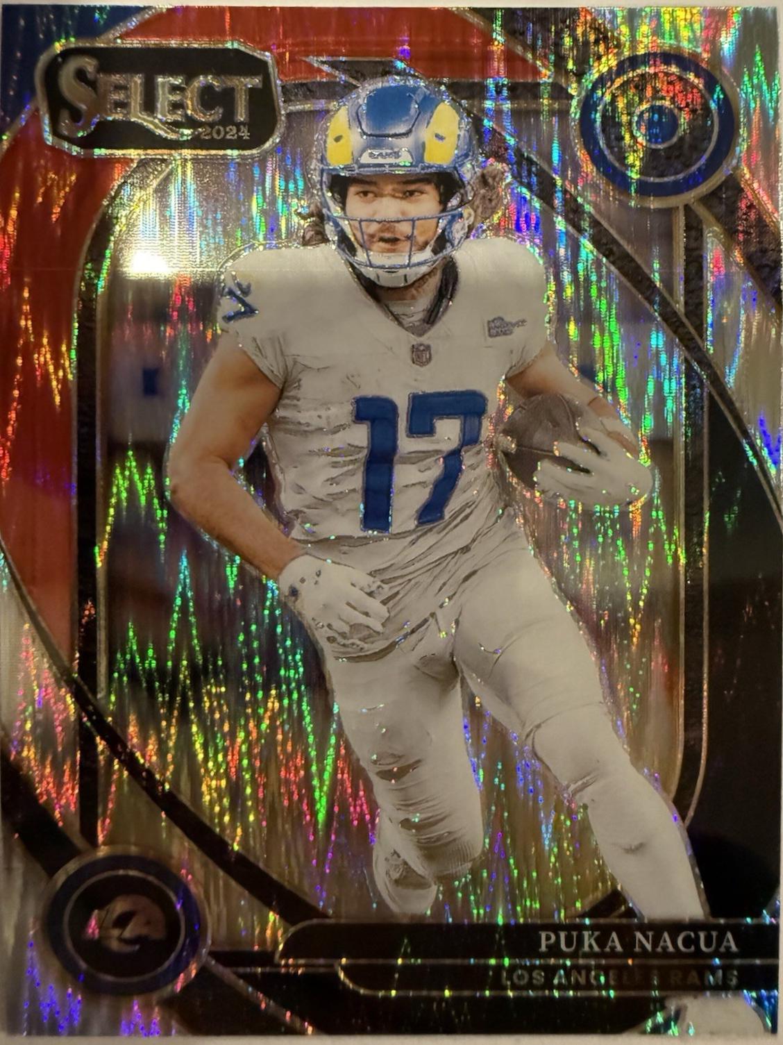 Puka Nacua [Black Red Prizm Shock] #287 Prices | 2024 Panini Select ...