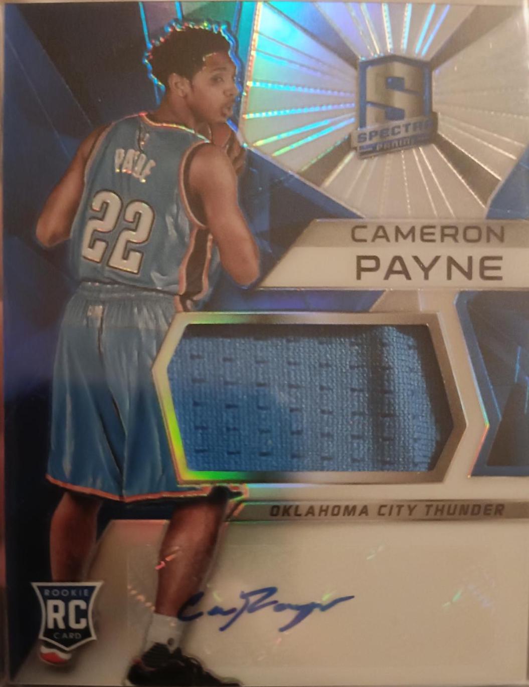 Cameron Payne #117 Basketball Cards 2015 Panini Spectra Freshman Fabric Prizm