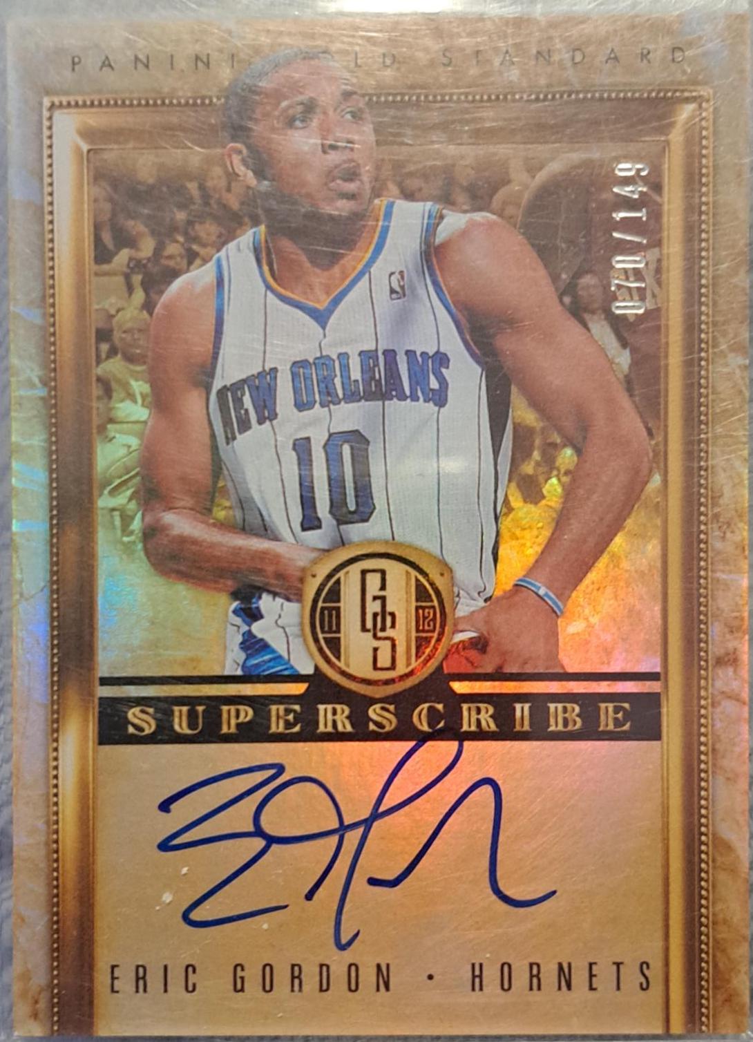 Eric Gordon #45 Basketball Cards 2012 Panini Gold Standard Superscribe Autographs