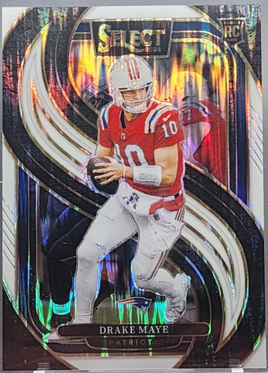Drake Maye [White Prizm Shock] #113 Prices | 2024 Panini Select
