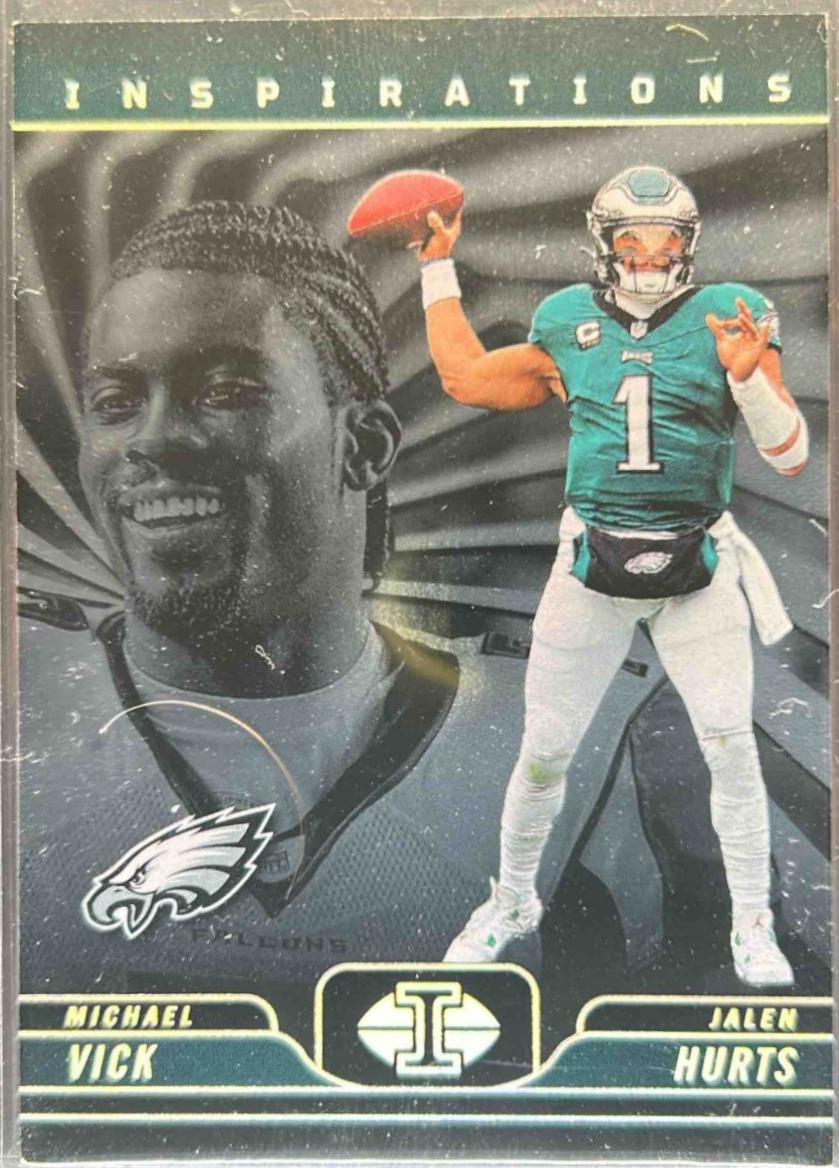 Michael Vick / Jalen Hurts #20 Football Cards 2024 Panini Illusions Inspirations All-Pro