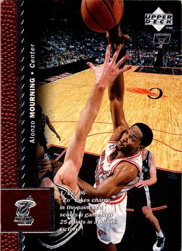 Alonzo Mourning #66 Basketball Cards 1996 Upper Deck
