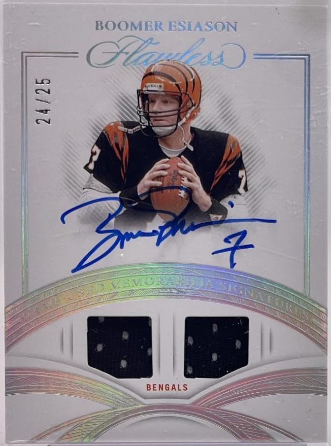 Boomer Esiason #31 2025 Panini Flawless Football Game Used Memorabilia Signatures