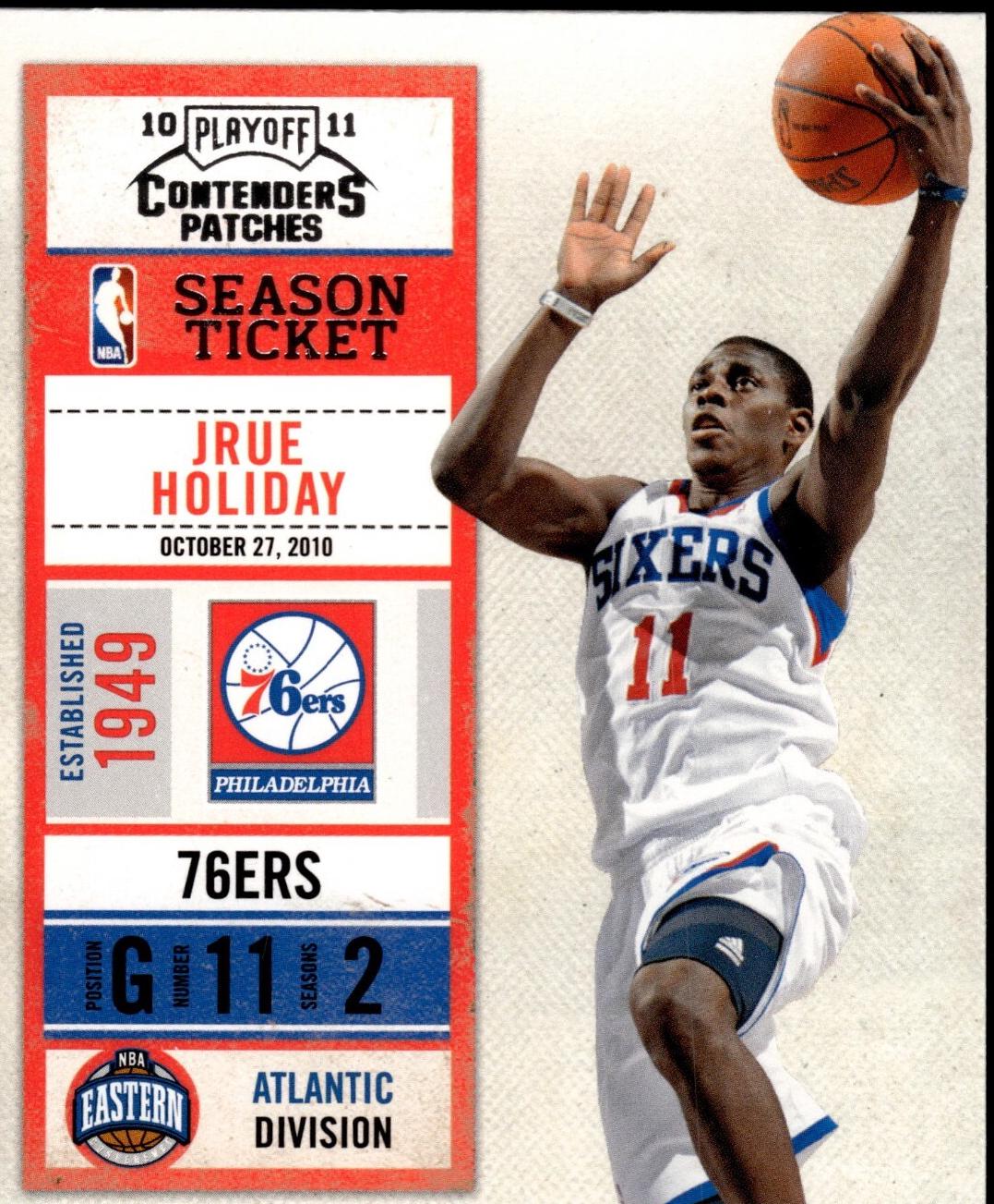 Jrue Holiday #62 2010 Panini Playoff Contenders Patches Basketball