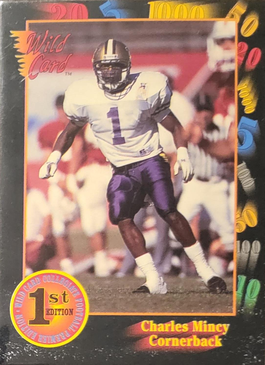 Charles Mincy #74 1991 Wild Card College Draft Picks Football