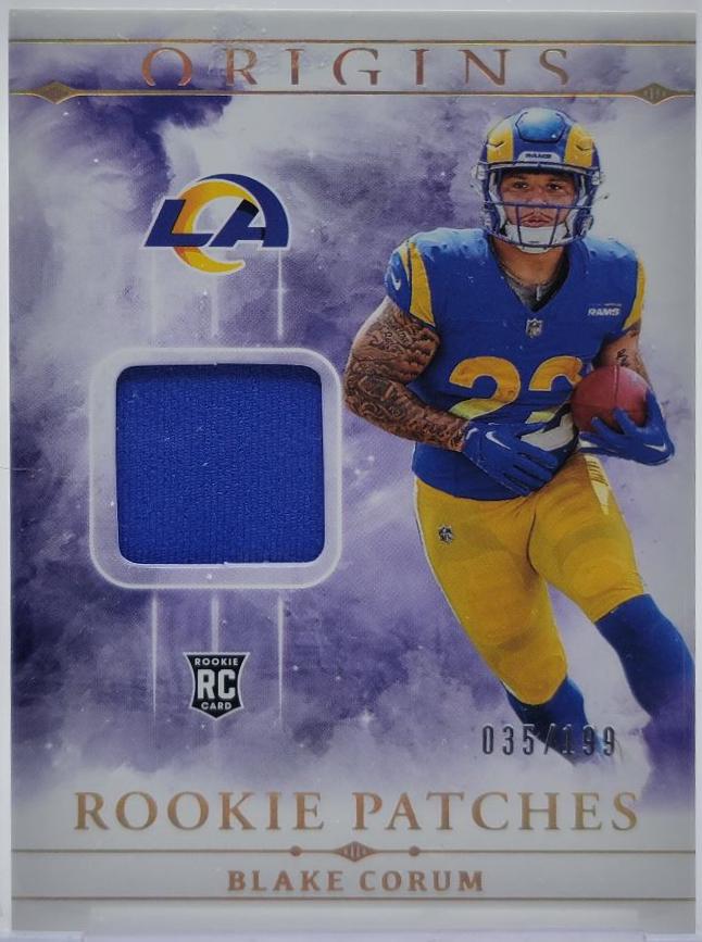 Blake Corum #RPT-BCM Football Cards 2024 Panini Origins Rookie Patch