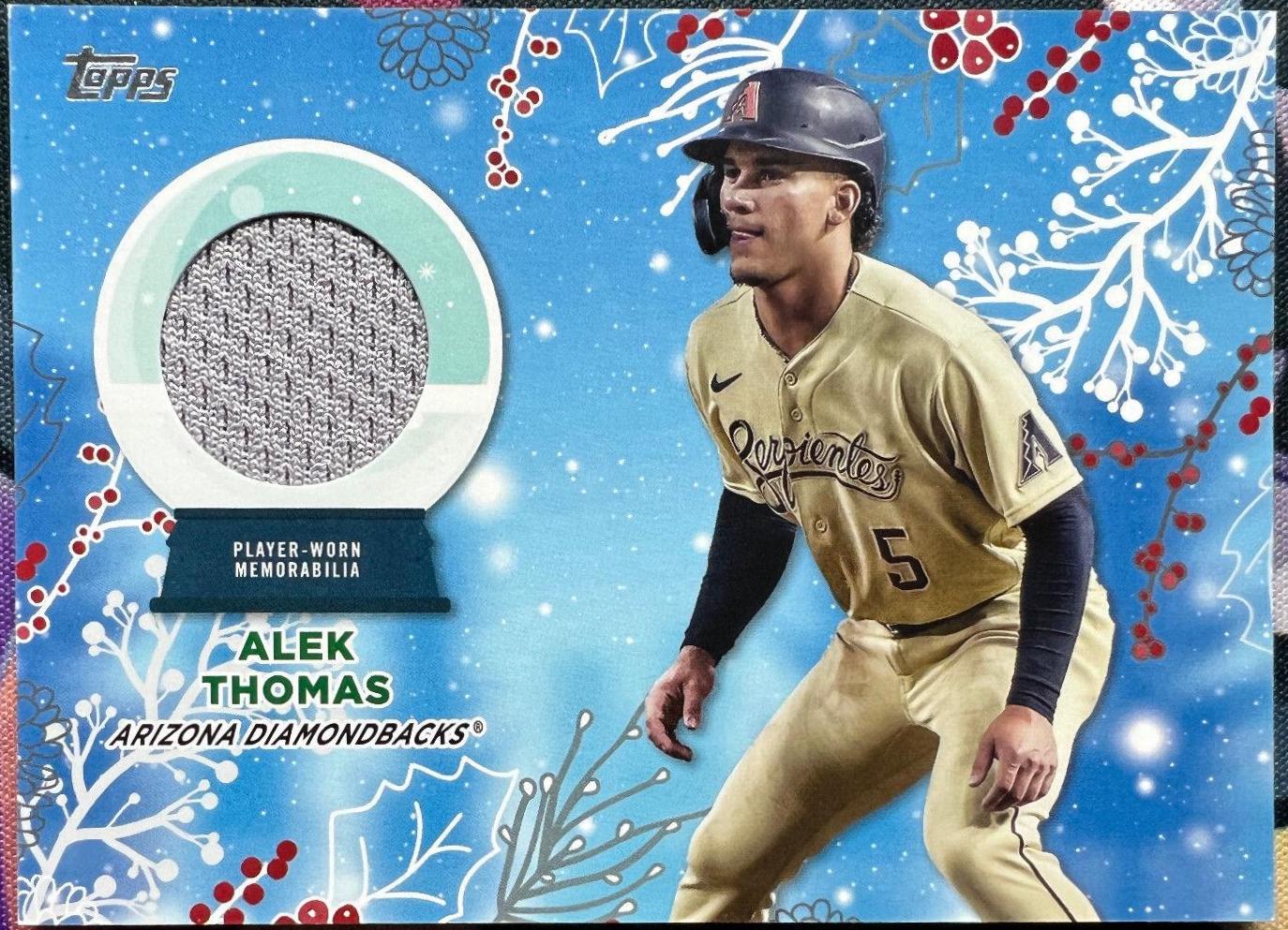 Alek Thomas #RC-AT Baseball Cards 2023 Topps Holiday Relics