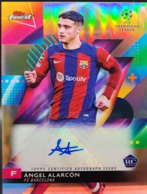 Angel Alarcon #A-AA Soccer Cards 2023 Topps Finest UEFA Club Autograph