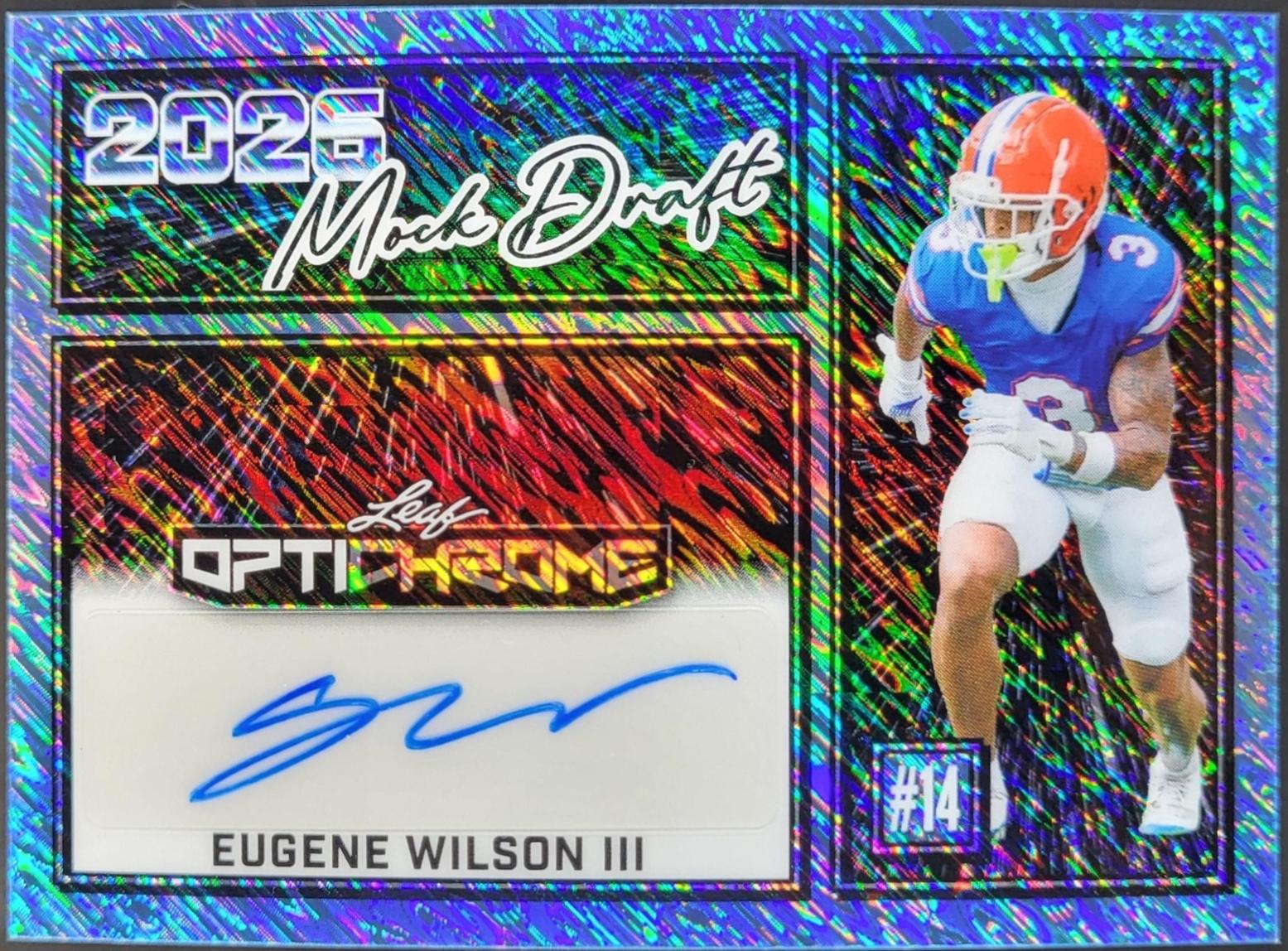 Eugene Wilson III #MA-EW3 2025 Leaf Optichrome Mock Draft Auto Football