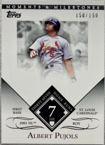 Albert Pujols #1 Baseball Cards 2007 Topps Moments & Milestones