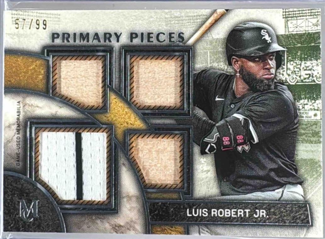 Luis Robert Jr. #SPPQ-LR 2025 Topps Museum Collection Single Player Primary Pieces Quad Relic Baseball