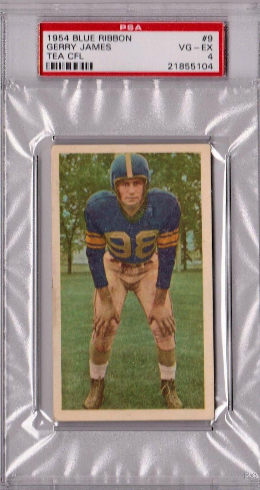Gerry James #9 Football Cards 1954 Blue Ribbon Tea CFL
