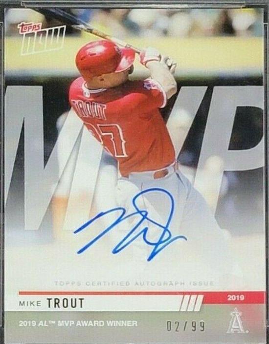 Mike Trout #AW6A 2019 Topps Now Award Winners Baseball