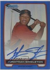 Jonathan Singleton [Blue Refractor] #BCAJS Baseball Cards 2012 Bowman Chrome Prospect Autographs Prices
