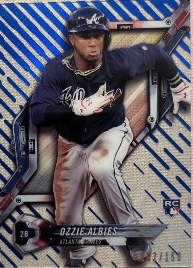 Ozzie Albies [Rainbow Foil Blue] #HT-OA