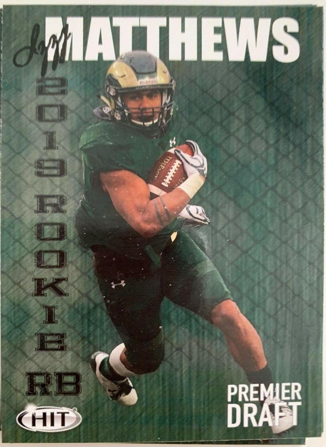 Izzy Matthews #71 Football Cards 2019 Sage Hit
