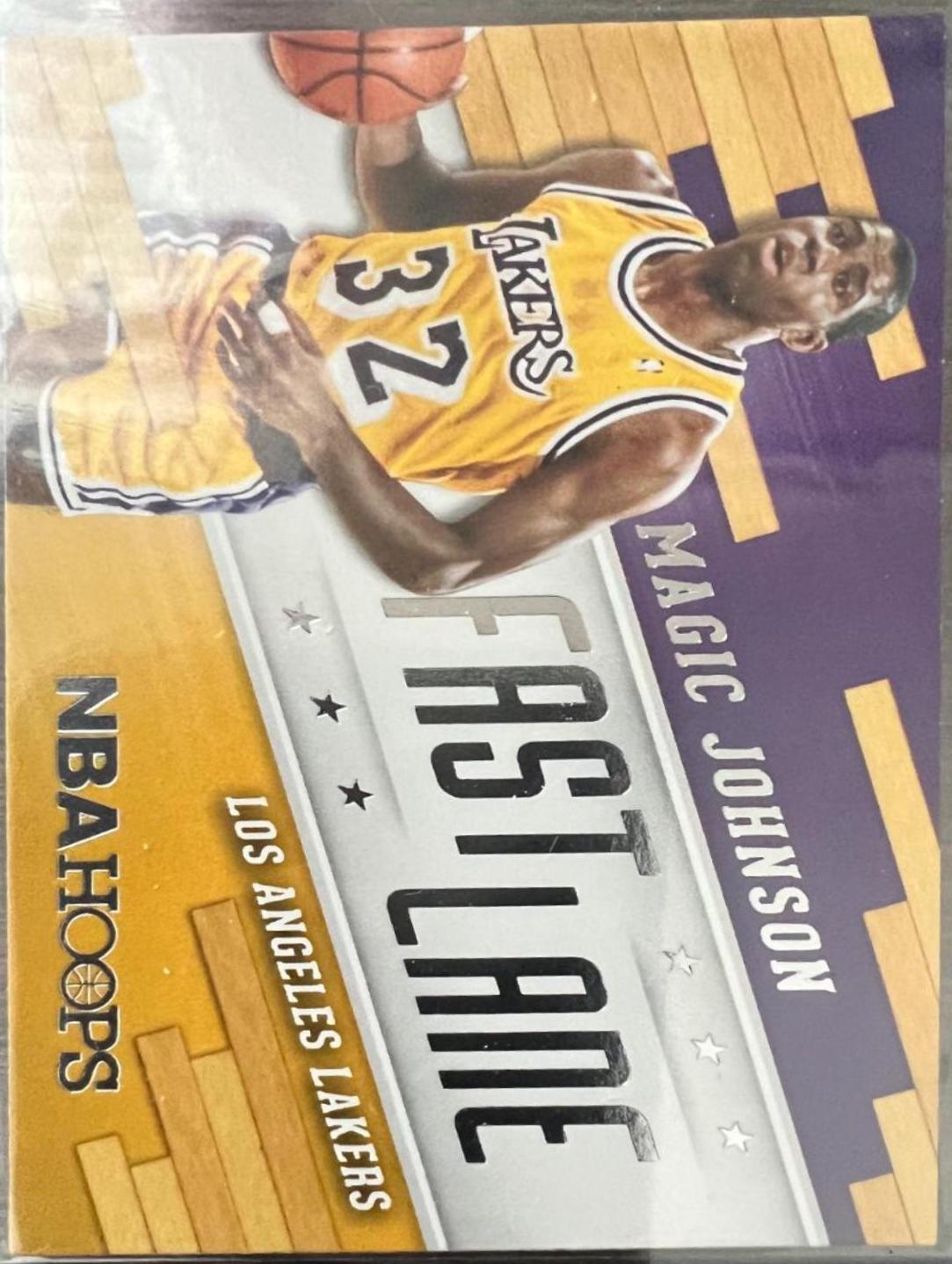 Magic Johnson #12 Basketball Cards 2014 Panini Hoops Fast Lane