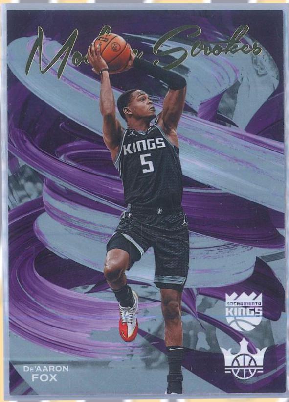 De'Aaron Fox #17 Basketball Cards 2022 Panini Court Kings Modern Strokes