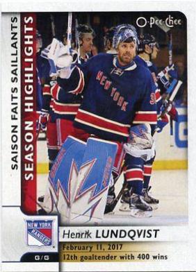 Henrik Lundqvist #559 2017 O Pee Chee Hockey